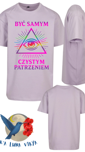 T-shirt z motywującym tekstem Być samym czystym patrzeniem