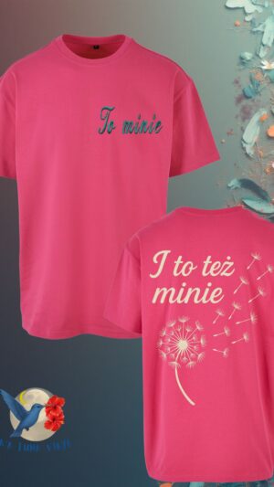 T-shirt z motywującym tekstem To minie